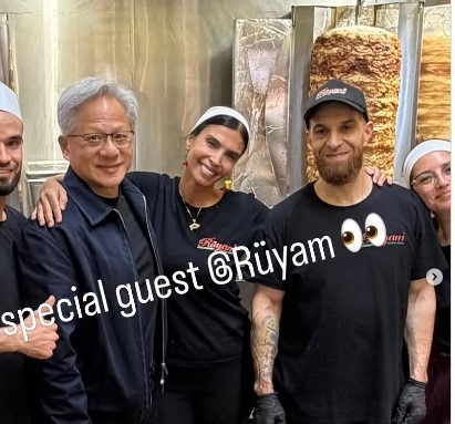 Nvidia-Chef isst in Berlin einen Döner